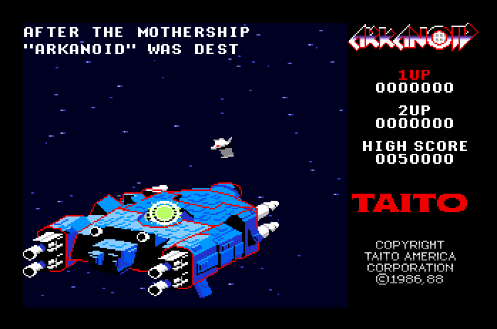 Arkanoid Apple IIgs Screenshot: Game introduction.
