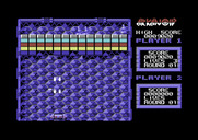 Arkanoid for Commodore 64 - Use the laser paddle to destroy bricks...