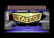 Arkanoid for Commodore 64 - Taito fun time arcade logo.