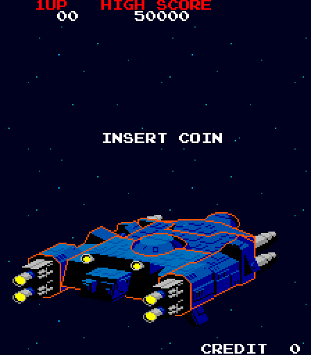 Arkanoid Arcade Screenshot: Game attract mode.