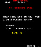 Arkanoid for Arcade - Game over; continue?