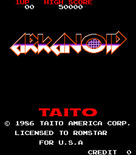 Arkanoid for Arcade - Title screen (U.S.A. version).