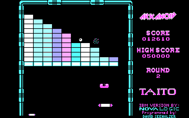Arkanoid IBM PC/Compatibles Screenshot: The second level.