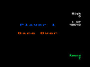 Arkanoid for TRS-80 Color Computer - Game over.