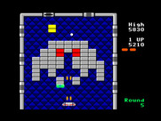 Arkanoid for TRS-80 Color Computer - Use the laser paddle to blast bricks...