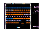 Arkanoid for TRS-80 Color Computer - Round 3; catch the "L" for the laser paddle...