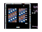 Arkanoid for TRS-80 Color Computer - The "S" capsule slows the ball down a bit...