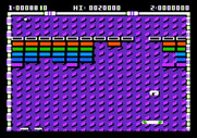 Arkanoid for Apple II - Catch the "C" capsule for the sticky paddle!
