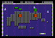Arkanoid for Apple II - Round 5 has an alien shape...