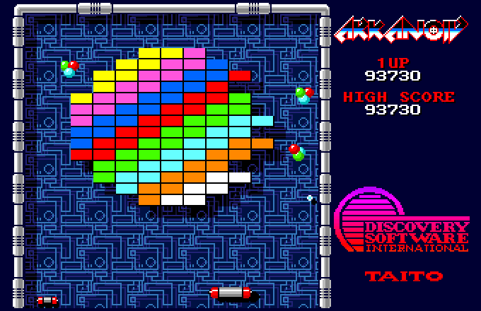 Arkanoid Amiga Screenshot: The balloon shaped round 7.
