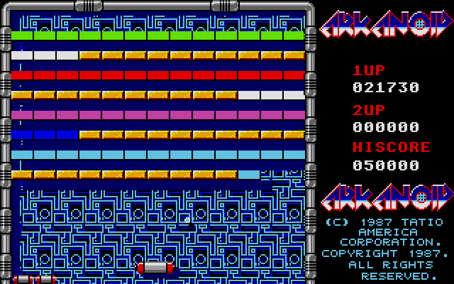 Arkanoid Atari ST Screenshot: Round 3 start.