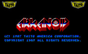 Arkanoid for Atari ST - Title screen.