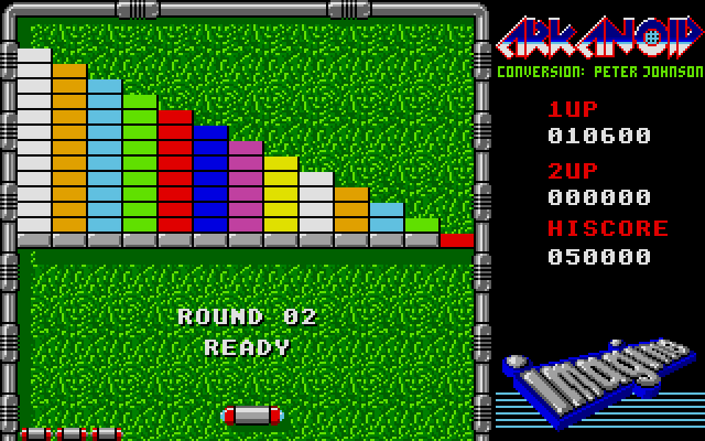 Arkanoid Atari ST Screenshot: Round 2 start.