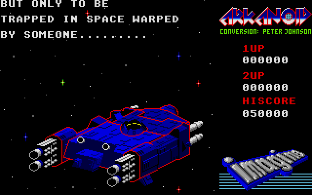 Arkanoid Atari ST Screenshot: Game introduction.