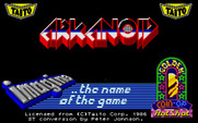 Arkanoid for Atari ST - Title screen.