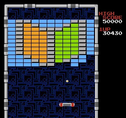 Arkanoid NES / Famicom Screenshot: Game demo mode.