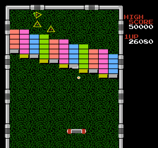 Arkanoid NES / Famicom Screenshot: Game demo mode.