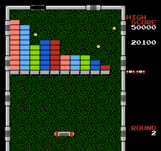 Arkanoid NES / Famicom Screenshot: Round 2.