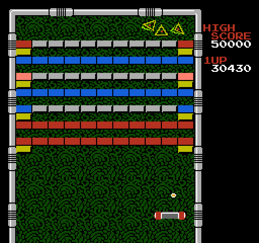Arkanoid NES / Famicom Screenshot: Game demo mode.