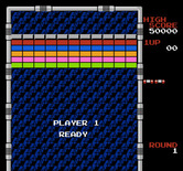 Arkanoid for NES / Famicom - Game start.