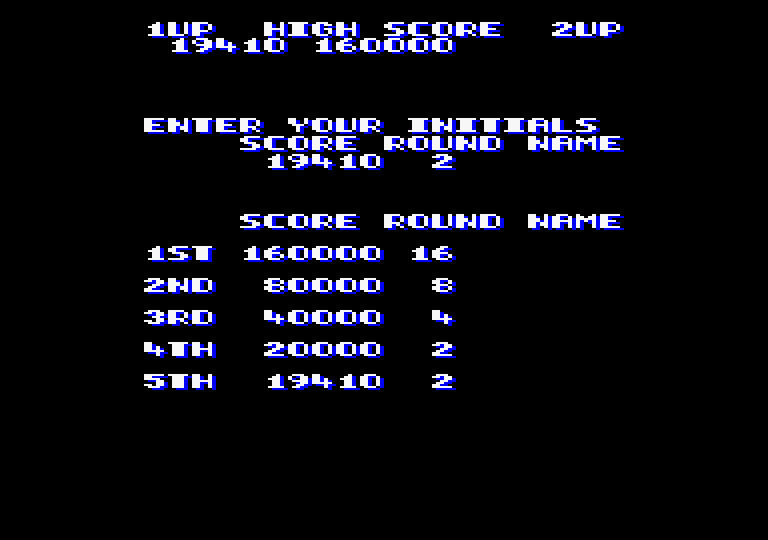 Arkanoid Amstrad CPC Screenshot: A new high score!