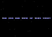 Arkanoid for Amstrad CPC - Introduction; in the CPC version, the story scrolls horizontally.