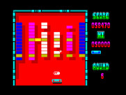 Arkanoid for ZX Spectrum - The grey "P" capsule awards an extra life!