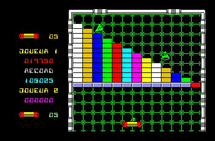 Arkanoid Thomson TO Screenshot: Round 2 start.