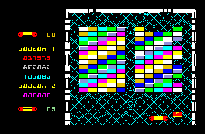Arkanoid Thomson TO Screenshot: Gameplay on round 4.
