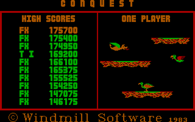 Conquest IBM PC/Compatibles Screenshot: Title screen.