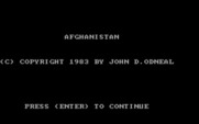 Afghanistan for IBM PC/Compatibles - Title screen
