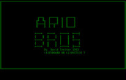 Ario Bros. for IBM PC/Compatibles - Title screen