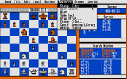 Sargon III for Atari ST - The features menu.