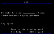 Word Attack! for IBM PC/Compatibles - Oops, try again.