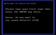 Word Attack! for IBM PC/Compatibles - Welcome to the game!
