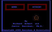 Word Attack! for IBM PC/Compatibles - Title screen.