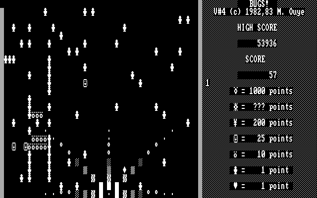 Bugs! IBM PC/Compatibles Screenshot: The bugs caught me.