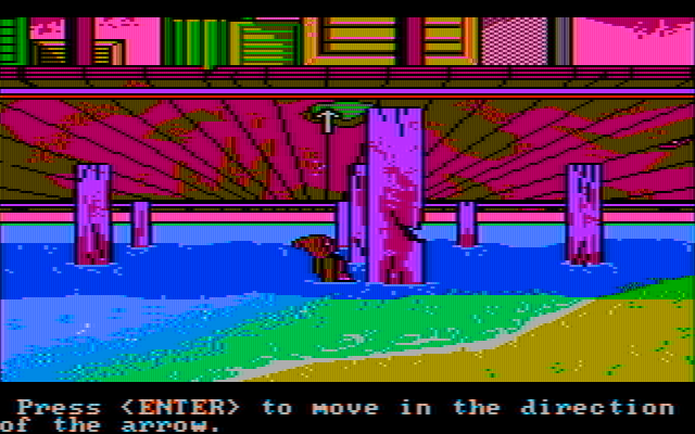 Manhunter 2: San Francisco IBM PC/Compatibles Screenshot: Underneath the pier looking for clues...