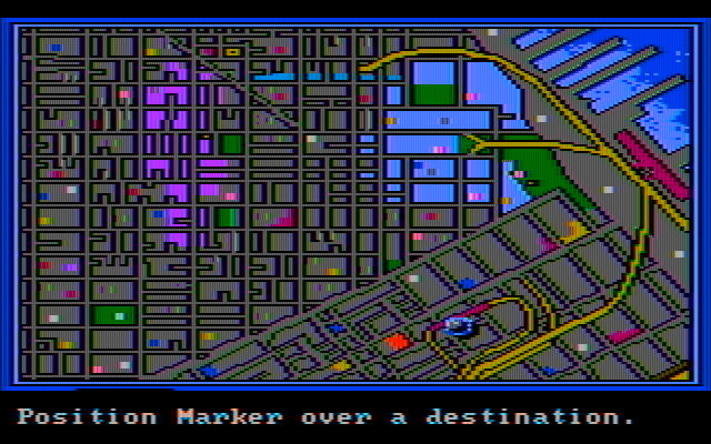 Manhunter 2: San Francisco IBM PC/Compatibles Screenshot: Use the map to travel places...