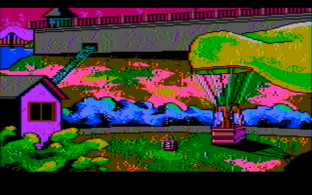 Manhunter 2: San Francisco IBM PC/Compatibles Screenshot: A hot air balloon!