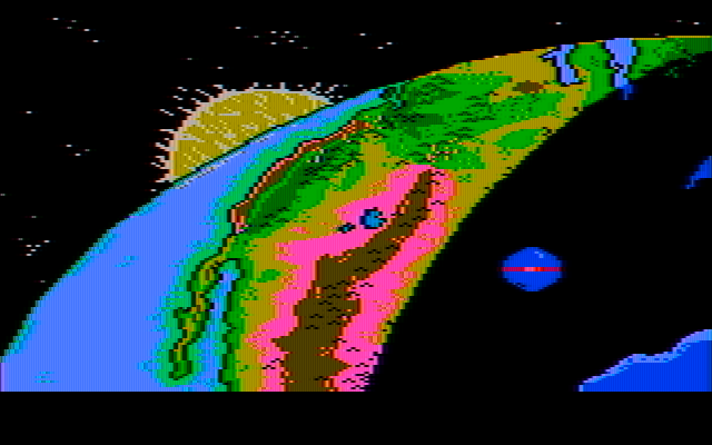 Manhunter 2: San Francisco IBM PC/Compatibles Screenshot: Introduction; heading towards San Francisco...