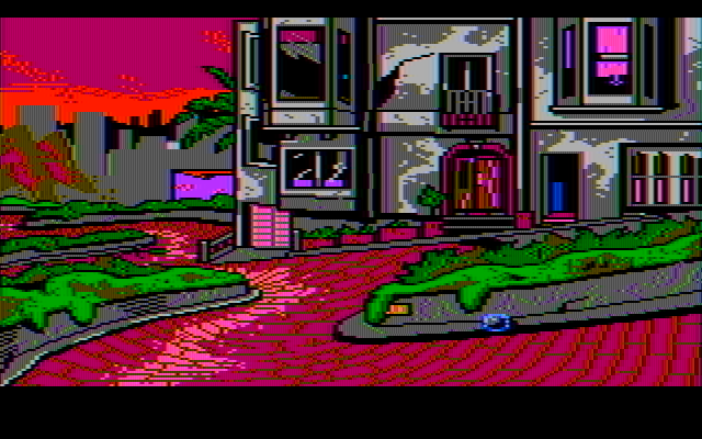Manhunter 2: San Francisco IBM PC/Compatibles Screenshot: Outside the manhunter's appartment.