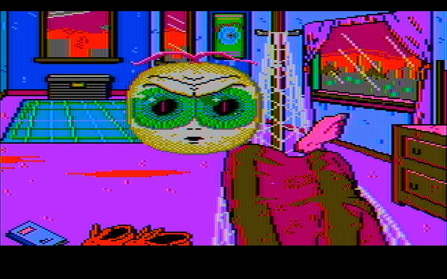 Manhunter 2: San Francisco IBM PC/Compatibles Screenshot: In the morning an orb wakes you up...