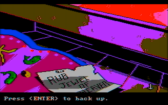 Manhunter 2: San Francisco IBM PC/Compatibles Screenshot: Searching...and I found a clue!