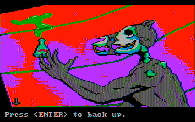 Manhunter 2: San Francisco IBM PC/Compatibles Screenshot: What strange creature have I found here?