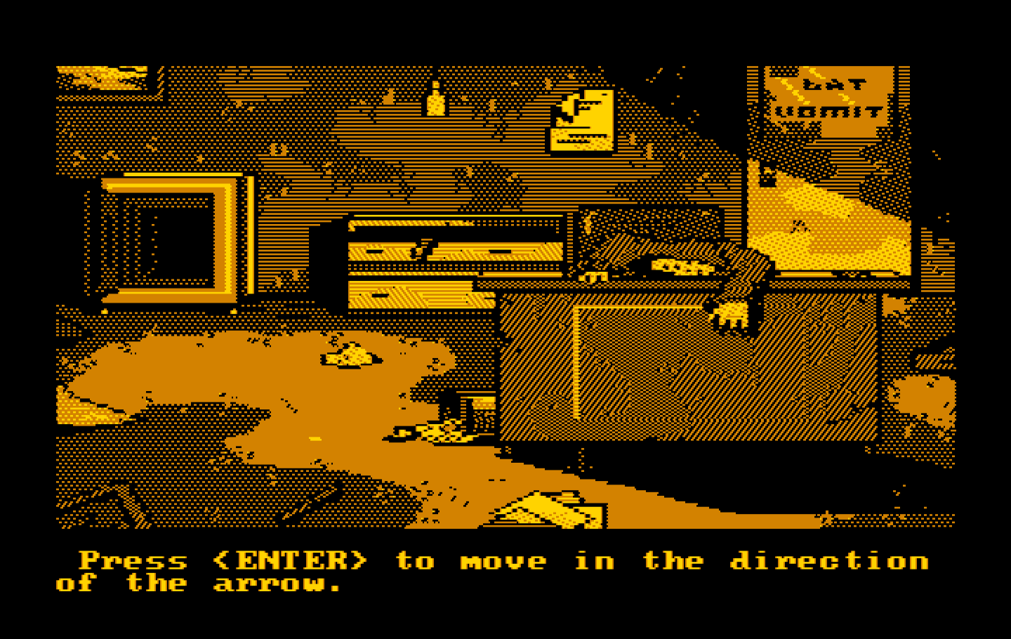 Manhunter 2: San Francisco IBM PC/Compatibles Screenshot: The first of many dead bodies you'll encounter...