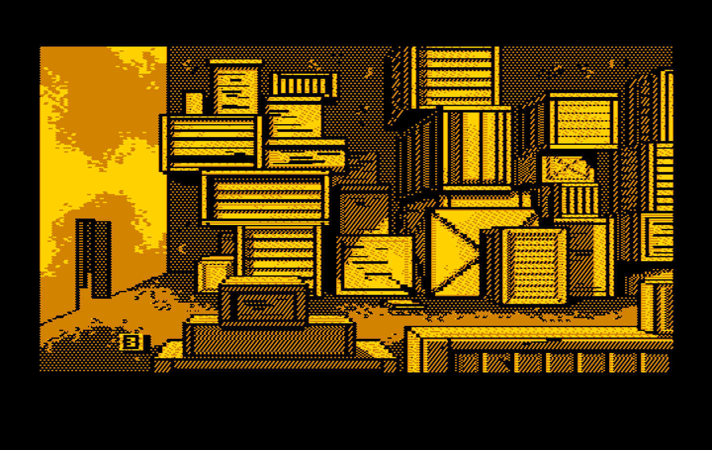 Manhunter 2: San Francisco IBM PC/Compatibles Screenshot: Another warehouse to explore...