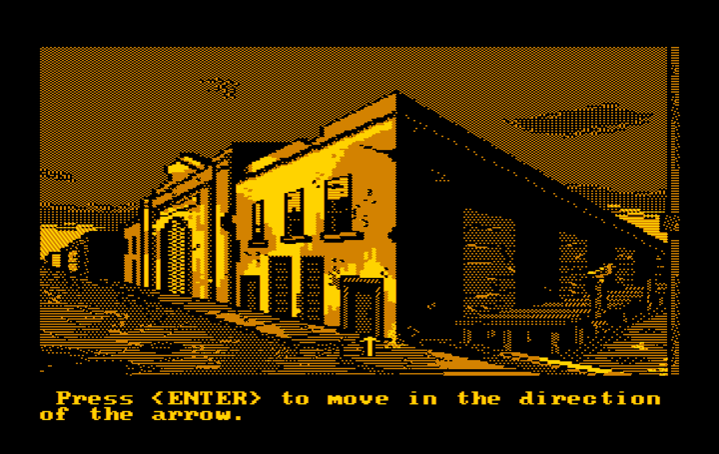 Manhunter 2: San Francisco IBM PC/Compatibles Screenshot: Visiting a warehouse...