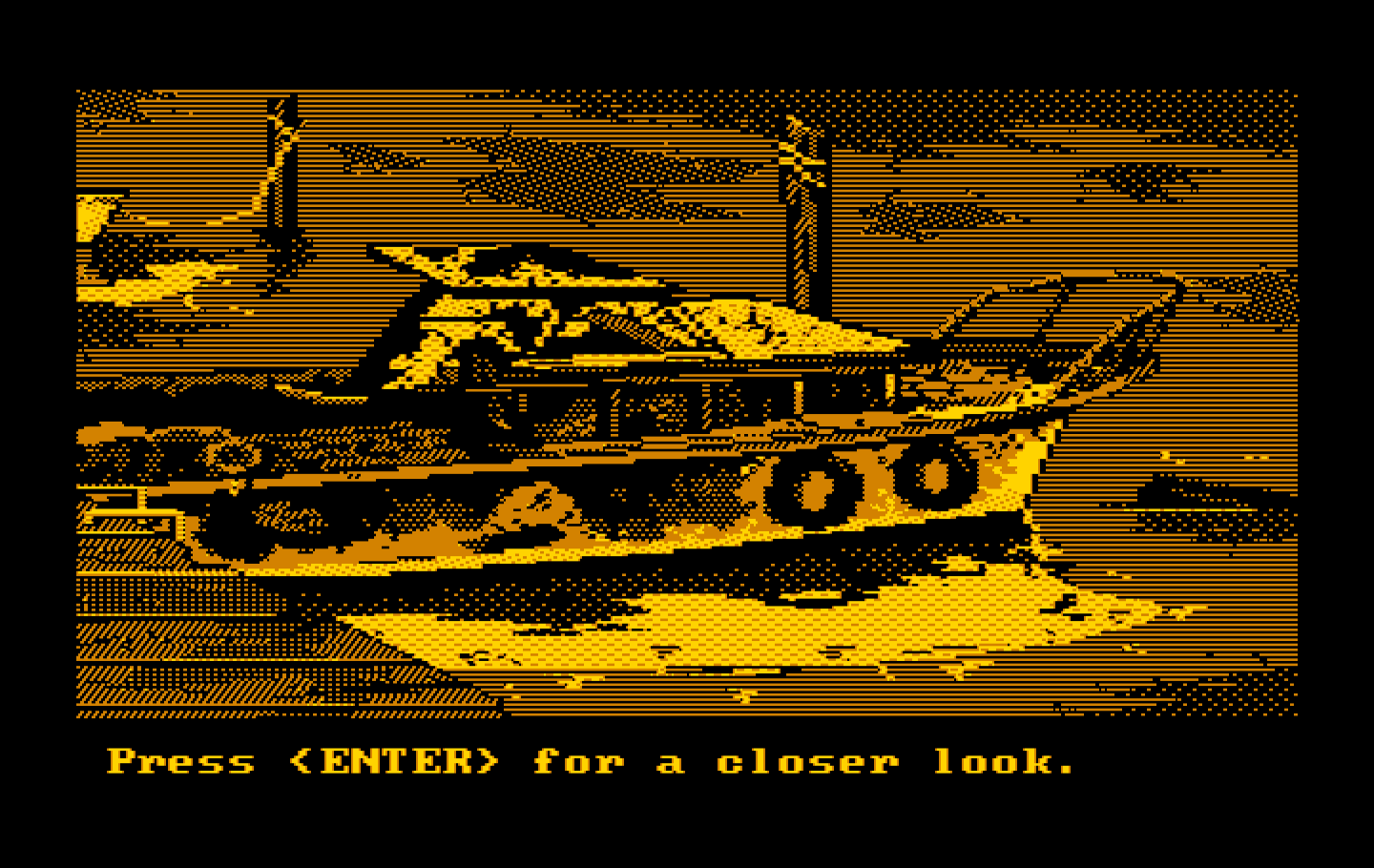 Manhunter 2: San Francisco IBM PC/Compatibles Screenshot: This boat caught fire; but how?