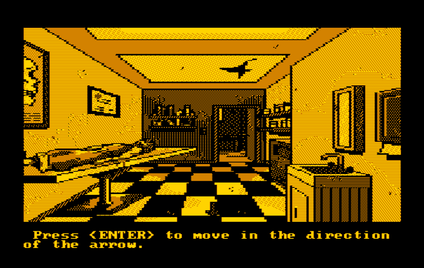 Manhunter 2: San Francisco IBM PC/Compatibles Screenshot: Inside the doctor's house.